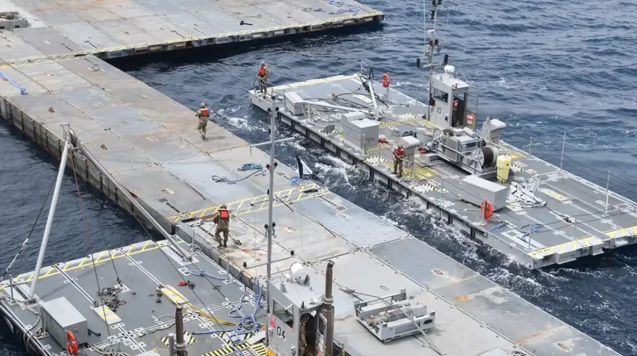 Gaza Floating Pier Construction: How the US Military Built a Aid Lifeline