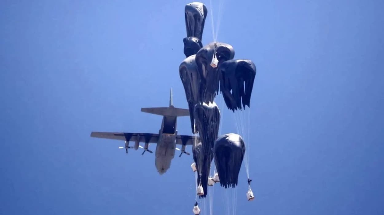 IDF begins aid drops with EU coordination