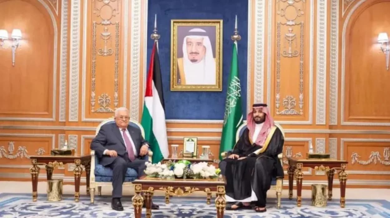 MBS and Abbas discuss support for Palestinian Statehood
