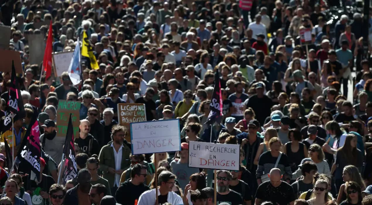 Mass protests Erupt in France against austerity cuts
