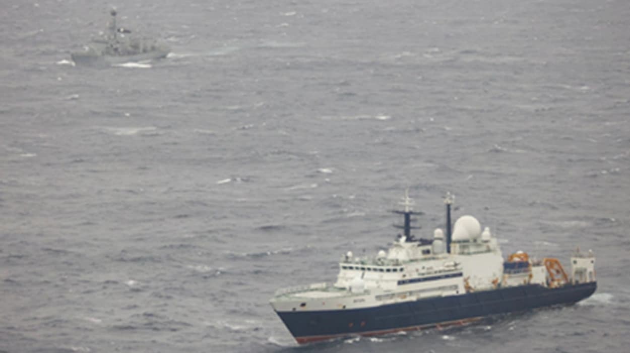 Russian spy ship using lasers threatens UK security