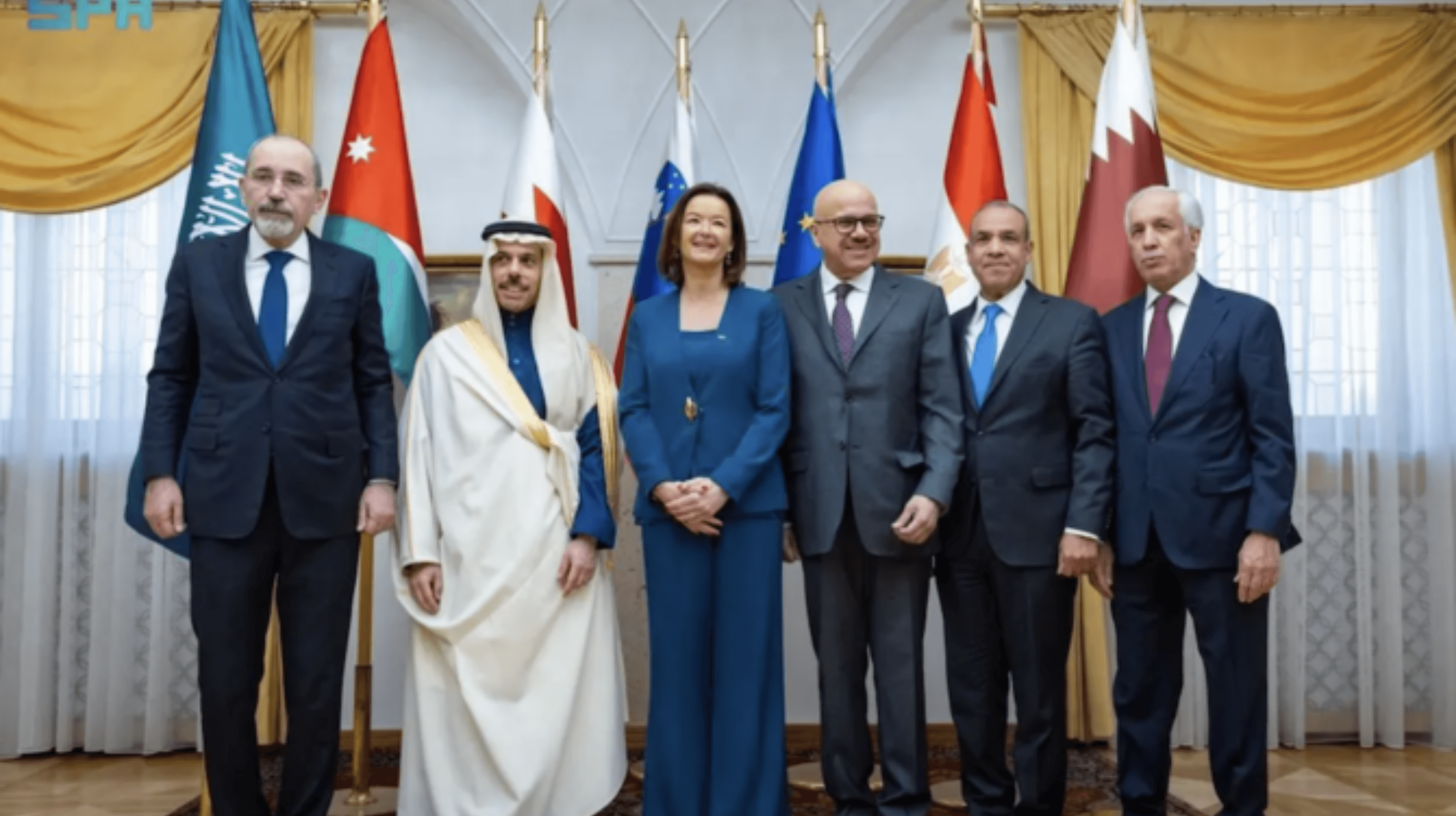 Saudi FM joins regional counterparts in Slovenia to discuss Gaza aid and Palestinian statehood