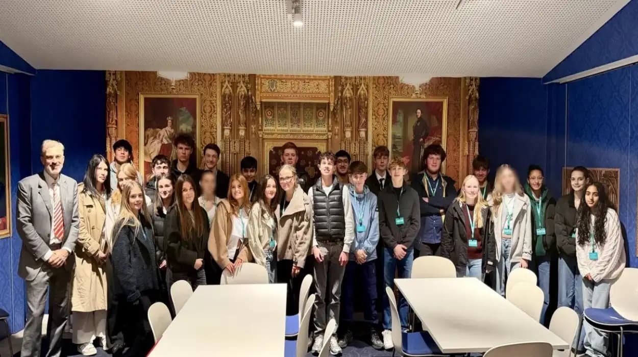 Skipton politics students tour parliament with UK MP Sir Julian Smith