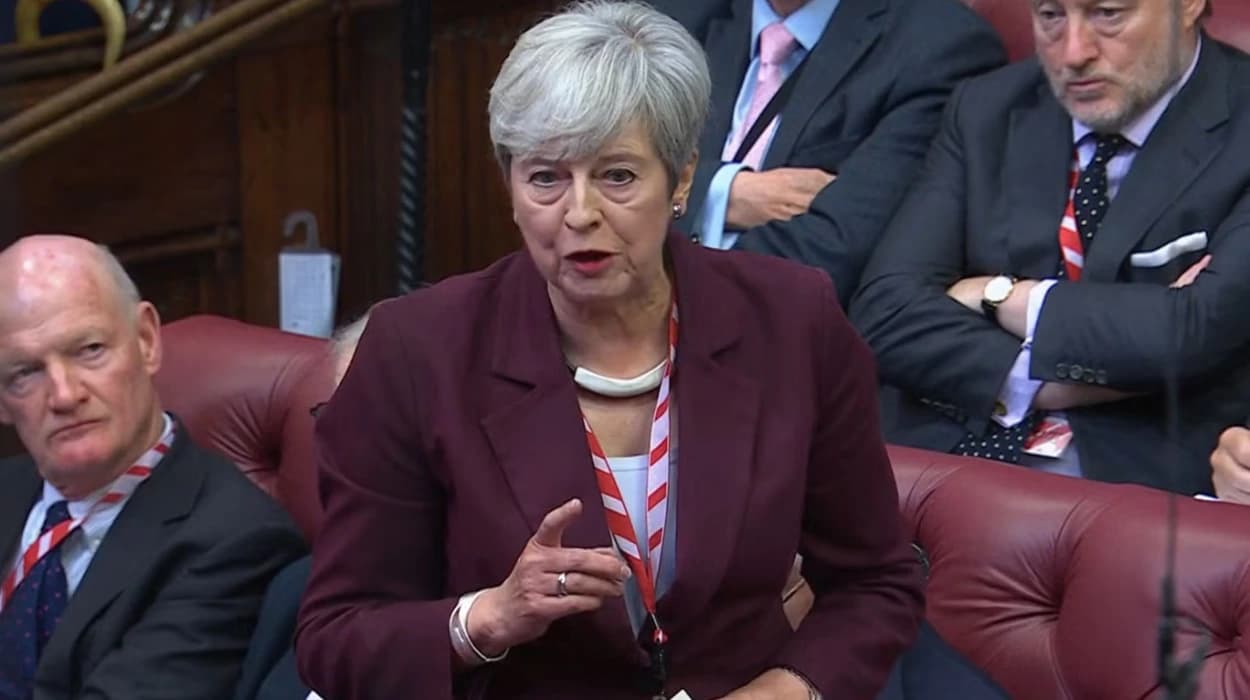 Theresa May slams Kemi Badenoch’s climate law pledge