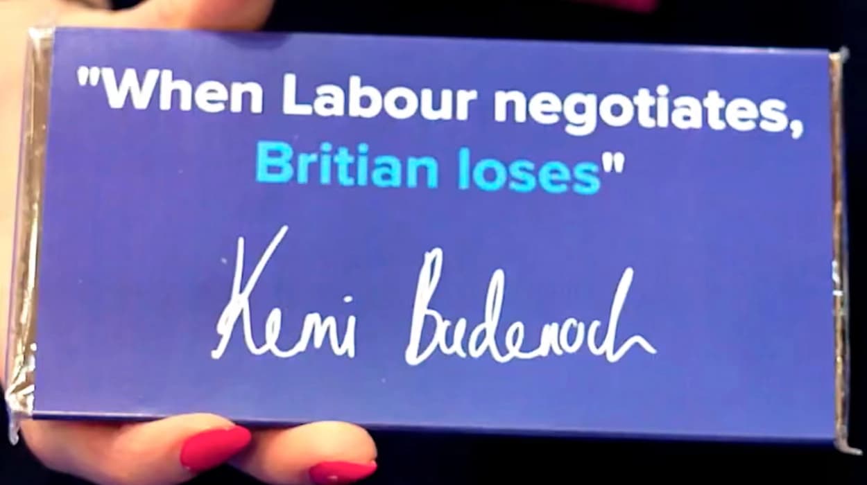 Tories misspell ‘Britain’ on conference chocolates